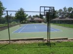 Tennis Court with Basketball Hoop